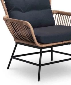 BUITEN Living Dex Wicker Loungestoel Tuin | Wicker + Aluminium | Bamboe Antraciet -Tuinmeubel Winkel 1002x1200 1