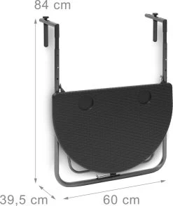 Relaxdays Balkontafel Inklapbaar, Balkon Tafel Rotan, Hangtafel Reling - Zwart 23 Relaxdays Balkontafel Inklapbaar, Balkon Tafel Rotan, Hangtafel Reling - Zwart -Tuinmeubel Winkel 1006x1200 3