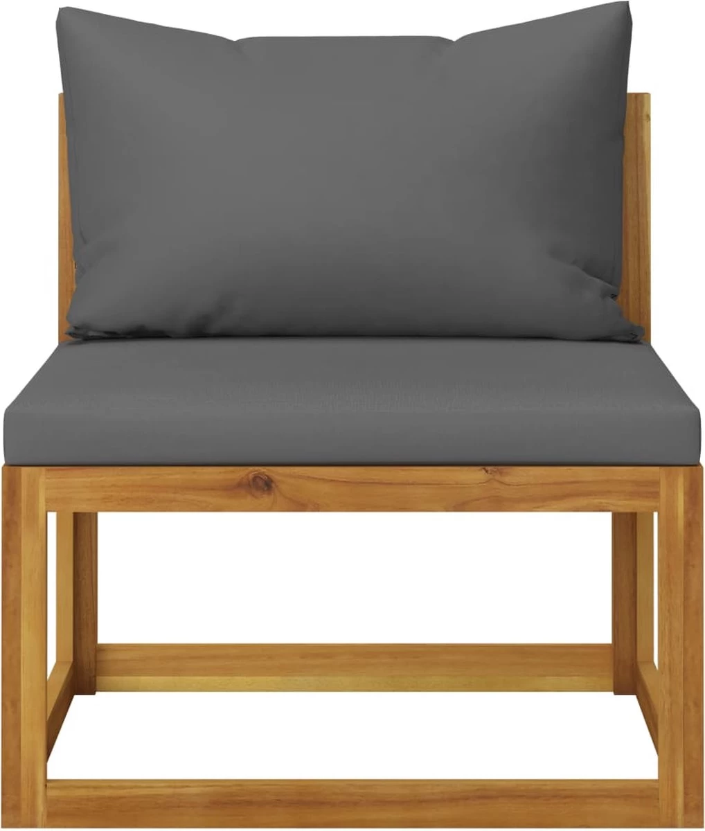 Decoways - 7-delige Loungeset Met Kussens Massief Acaciahout 11 Decoways - 7-delige Loungeset Met Kussens Massief Acaciahout - Afbeelding 11