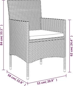 VidaXL 7-delige Tuinset Met Kussens Grijs En Zwart -Tuinmeubel Winkel 1024x1200