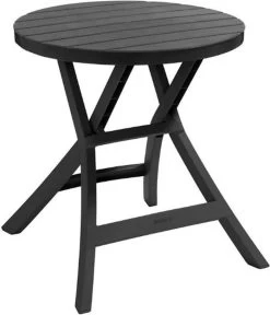 Allibert - Tuintafel - Oregon - Ø 70 Cm - Kunststof - Opklapbaar -Tuinmeubel Winkel 1030x1200 1