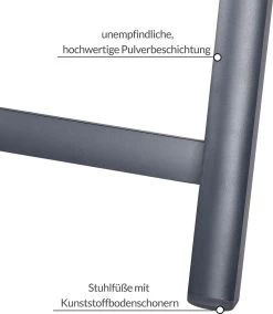 Casaria Tuinstoel Aluminium - 2 Stuks Inklapbaar - Antraciet -Tuinmeubel Winkel 1043x1200