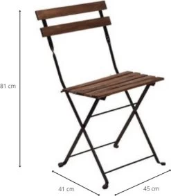 Wooners® Bistroset - Tuintafel Met Twee Stoelen - Metaal En Hout - Zwart -Tuinmeubel Winkel 1046x1200 1