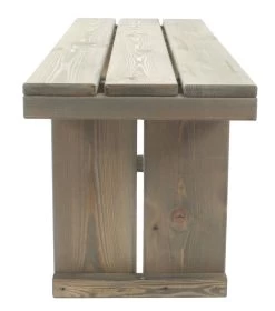 Toulouse Tuinbank Zonder Rugleuning - Licht Grijs - 118 Cm - Houten Tuinbank - Steigerhouten Tuinbank - Tuinbankje -Tuinmeubel Winkel 1060x1200