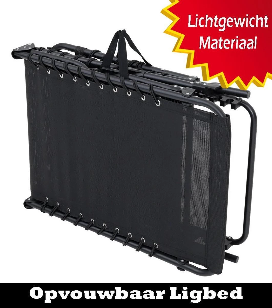 Opvouwbaar Ligbed | Ligstoel | Relaxstoel | Weersbestendig | Camping / Tuin / Zwembad / Balkon / Terras / Strand | Incl. Hoofdkussen | Verstelbaar | Luxe 2 Opvouwbaar Ligbed | Ligstoel | Relaxstoel | Weersbestendig | Camping / Tuin / Zwembad / Balkon / Terras / Strand | Incl. Hoofdkussen | Verstelbaar | Luxe - Afbeelding 2