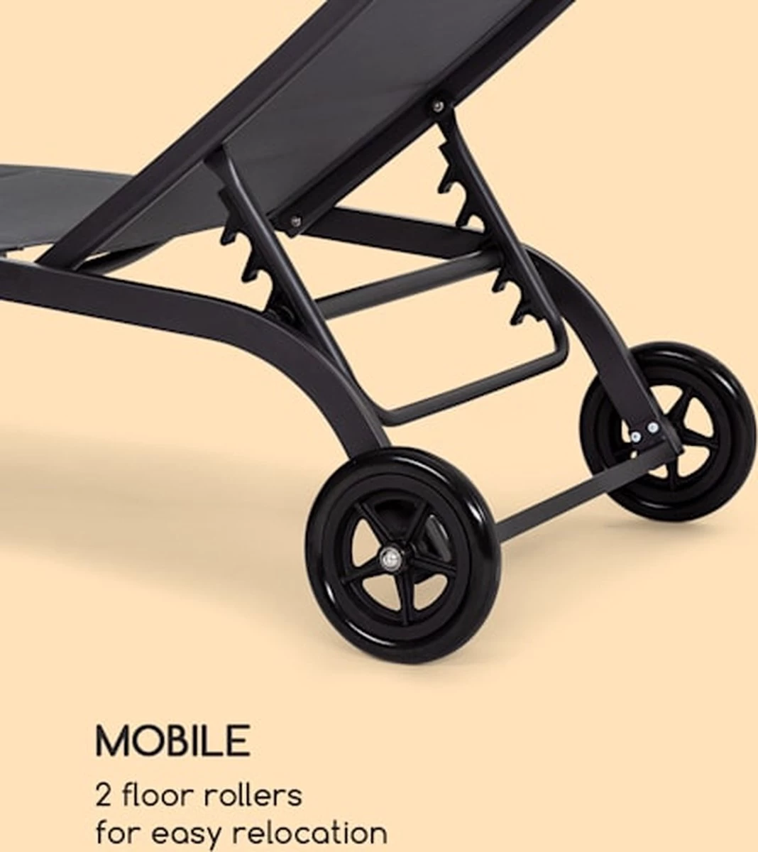 Blumfeldt Limala Tuinstoel - Ligstoel - Relaxstoel - Rugleuning In 6 Standen Verstelbaar - 2 Vielen - Draagkracht: Max. 150 Kg 2 Blumfeldt Limala Tuinstoel - Ligstoel - Relaxstoel - Rugleuning In 6 Standen Verstelbaar - 2 Vielen - Draagkracht: Max. 150 Kg - Afbeelding 2