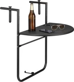 Relaxdays Balkontafel Inklapbaar, Balkon Tafel Rotan, Hangtafel Reling - Zwart 24 Relaxdays Balkontafel Inklapbaar, Balkon Tafel Rotan, Hangtafel Reling - Zwart -Tuinmeubel Winkel 1080x1200 1