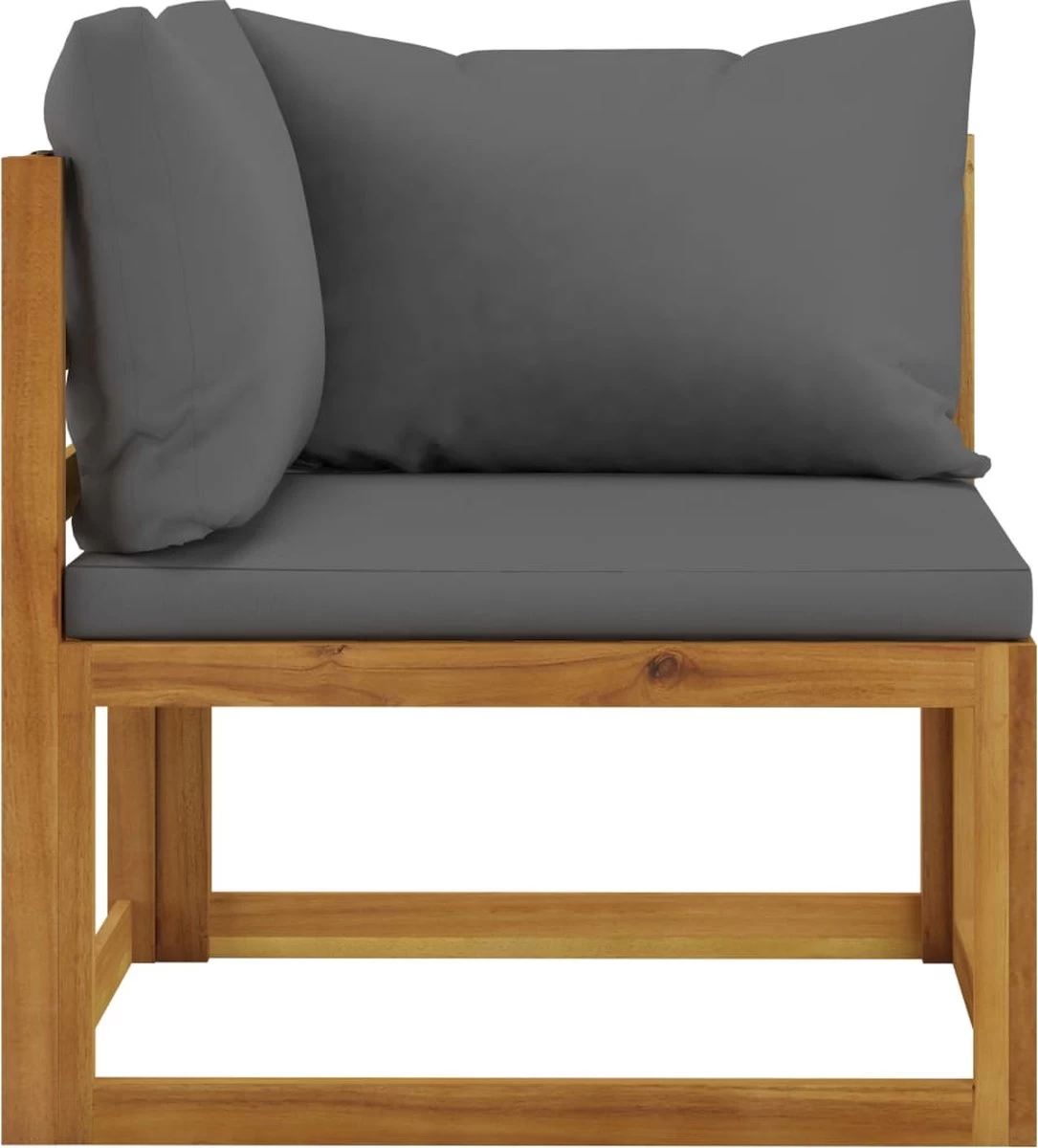 Decoways - 7-delige Loungeset Met Kussens Massief Acaciahout 6 Decoways - 7-delige Loungeset Met Kussens Massief Acaciahout - Afbeelding 6