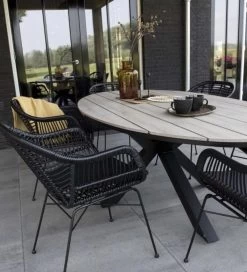 Ovale Tuintafel Cyprus 180cm | Wood | Polywood & Aluminium -Tuinmeubel Winkel 1091x1200