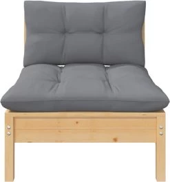 VidaXL 3-delige Loungeset Met Grijze Kussens Massief Grenenhout -Tuinmeubel Winkel 1118x1200 1