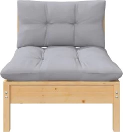 VidaXL 3-delige Loungeset Met Grijze Kussens Massief Grenenhout -Tuinmeubel Winkel 1118x1200