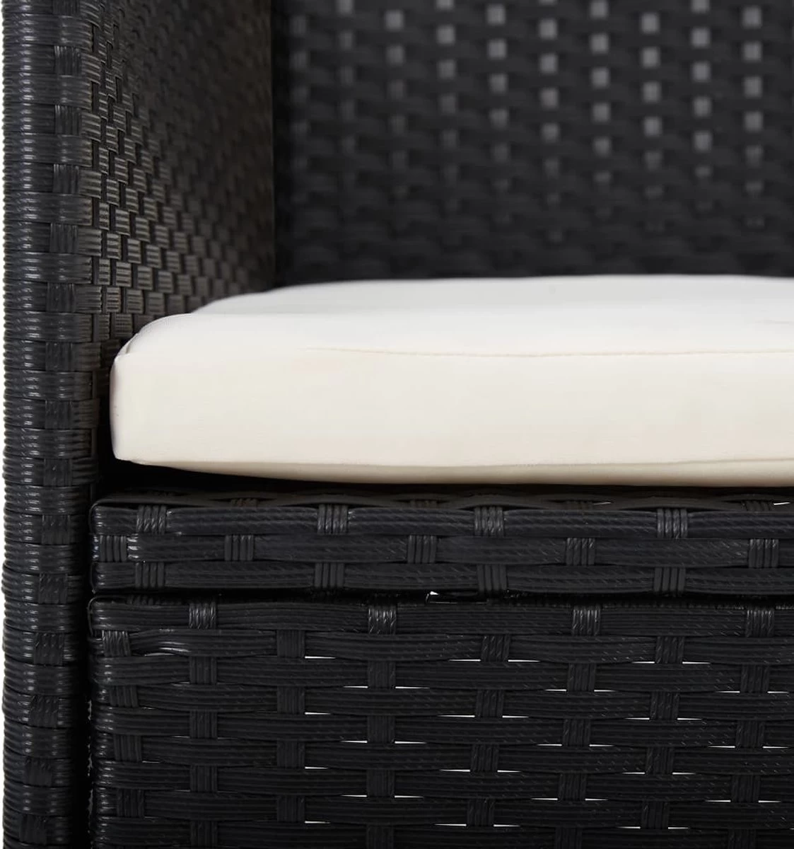 VidaXL 5-delige Tuinset Met Kussens Zwart 6 VidaXL 5-delige Tuinset Met Kussens Zwart - Afbeelding 6