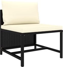 VidaXL 4-delige Loungeset Met Kussens Poly Rattan Zwart -Tuinmeubel Winkel 1126x1200 1