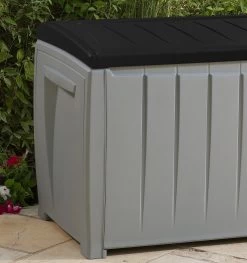 Keter Novel Opbergbox - 340L - 124x55x62.5cm - Grijs -Tuinmeubel Winkel 1127x1200 1