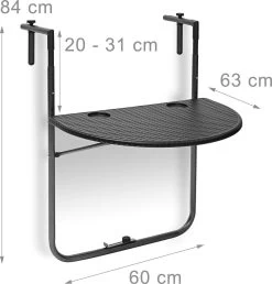 Relaxdays Balkontafel Inklapbaar, Balkon Tafel Rotan, Hangtafel Reling - Zwart 21 Relaxdays Balkontafel Inklapbaar, Balkon Tafel Rotan, Hangtafel Reling - Zwart -Tuinmeubel Winkel 1149x1200 2