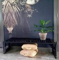 Tuinbank Design 2023 - 150CM - Grenen Hout - Zwart -Tuinmeubel Winkel 1178x1200