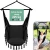 Vita5 XXL Hangstoel - Binnen&Buiten Hangnest - Incl. 2 Kussens En Boekenvak - Volwassenen&Kinderen - Hangmatstoel Tot 225kg - Zwart