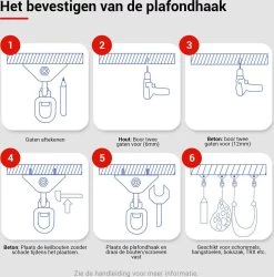 Ophangsysteem - Plafondhaak RVS - Ophanghaak TRX - Hangstoel Buiten - Hangstoel Binnen – Schommelstoel - Schommel - Bokszakken - RVS - 300kg -Tuinmeubel Winkel 1186x1200 1