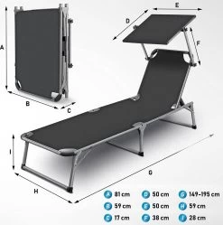Sens Design Zonnebed - Ligbed Inklapbaar Met Zonneklep - Grijs -Tuinmeubel Winkel 1191x1200 1