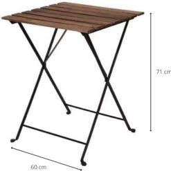 Wooners® Bistroset - Tuintafel Met Twee Stoelen - Metaal En Hout - Zwart -Tuinmeubel Winkel 1193x1200 3