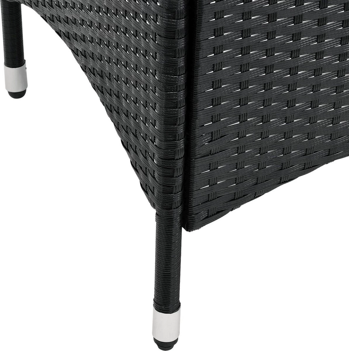 Polyrotan Balkonset - Bayamo - 3-delig - Zwart 4 Polyrotan Balkonset - Bayamo - 3-delig - Zwart - Afbeelding 4