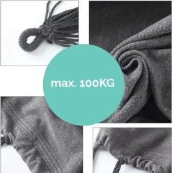 Hangmat Stoel - Hangstoel Voor Binnen Of Buiten - Incl. 2 Kussens - Zwart/Grijs Antraciet -Tuinmeubel Winkel 1196x1200 2