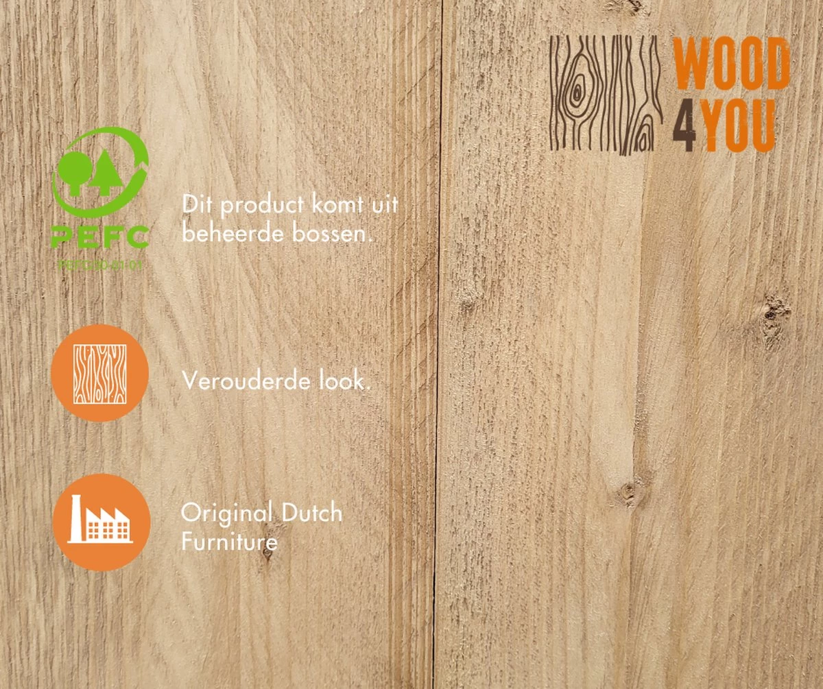 Wood4you - Tuinbank - Ameland - 'Doe Het Zelf' Bouwpakket Steigerhout 152Lx72Hx57D Cm - Incl Kussen 4 Wood4you - Tuinbank - Ameland - 'Doe Het Zelf' Bouwpakket Steigerhout 152Lx72Hx57D Cm - Incl Kussen - Afbeelding 4