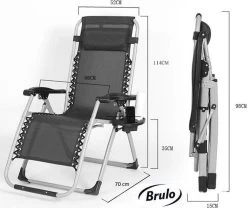 Brulo - Ligstoel Tuin - Ligstoelen - Strandstoel Opvouwbaar - Tuinstoel - Incl Tafel En Hoofdkussen -Tuinmeubel Winkel 1200x1012 1