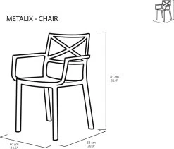 Keter Metalix Tuinstoelen - 4 Stuks - 53,3x60,2x81,3 Cm - Zwart -Tuinmeubel Winkel 1200x1027 2