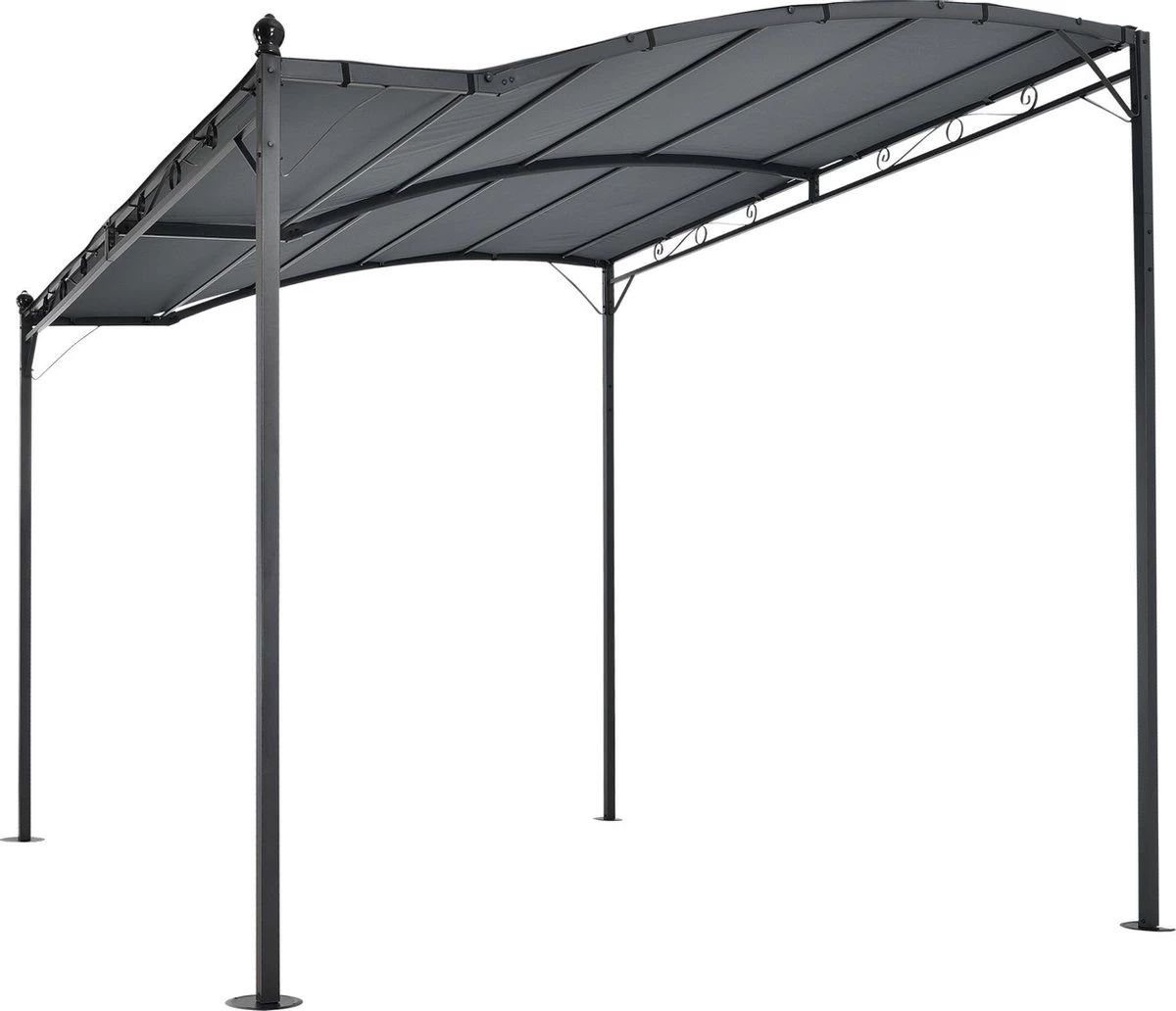 Pergola Tuinpaviljoen 300x250x243 Cm Antraciet Donkergrijs 4 Pergola Tuinpaviljoen 300x250x243 Cm Antraciet Donkergrijs - Afbeelding 4