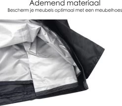 Merkloos Beschermhoes Voor Tuinmeubelen - 250x250x90cm - Zwart -Tuinmeubel Winkel 1200x1039