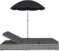 Prolenta Premium - Loungebed Met Parasol Poly Rattan Grijs -Tuinmeubel Winkel 1200x1040 2