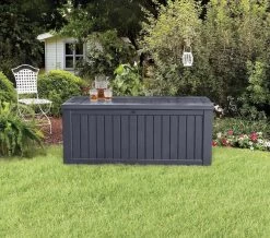 Keter Rockwood Opbergbox - 570L - 155x72,4x64,4cm - Grafiet -Tuinmeubel Winkel 1200x1061 1