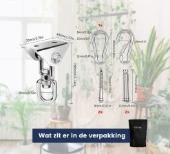 Plafondhaak - Ophangen Bokszak, Schommel En Hangstoel - Ophangsysteem - Ophanghaak - Plafondbeugel - RVS – 500kg Tilgewicht -Tuinmeubel Winkel 1200x1087 1