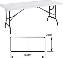 MaxxGarden Klaptafel - Inklapbare Tafel - Opvouwbare Tuintafel - Weerbestendig - Inclusief Handvat - 180x70x74 17 MaxxGarden Klaptafel - Inklapbare Tafel - Opvouwbare Tuintafel - Weerbestendig - Inclusief Handvat - 180x70x74 -Tuinmeubel Winkel 1200x1105 3