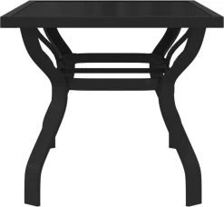 Prolenta Premium - Tuintafel 140x70x70 Cm Staal En Glas Zwart -Tuinmeubel Winkel 1200x1108