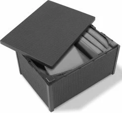 Allibert Arica Tuintafel - 79x59,5x42 Cm - Grafiet -Tuinmeubel Winkel 1200x1114