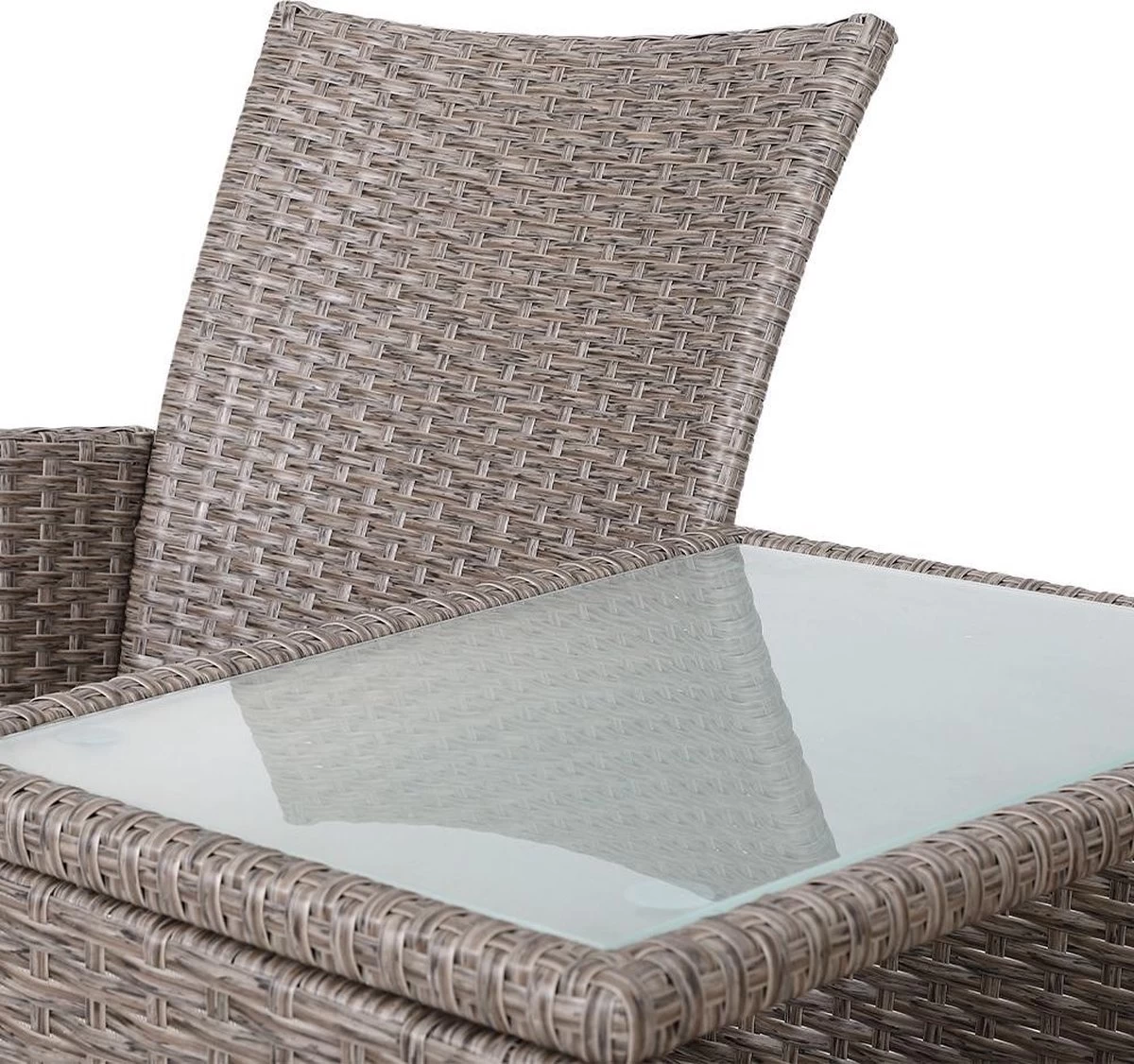 Casaria Tuinbank Polyrattan - 2-Zits Incl.Tafel - Weerbestendig Beige 4 Casaria Tuinbank Polyrattan - 2-Zits Incl.Tafel - Weerbestendig Beige - Afbeelding 4
