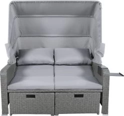 Polyrattan Patio Rieten Meubels Set Voor 2 Personen-Outdoor Rattan Sofa Set Met Intrekbare Luifel-lounge Bank-PE Rotan Loveseat Voor Achtertuin Veranda Tuin Zwembad Balkon-grijs -Tuinmeubel Winkel 1200x1128 1