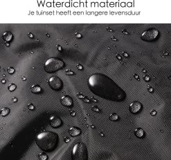 Merkloos Beschermhoes Voor Tuinmeubelen - 250x250x90cm - Zwart -Tuinmeubel Winkel 1200x1129
