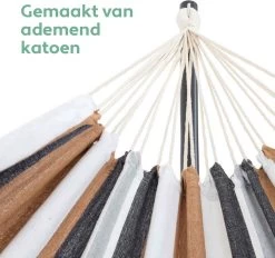 Vita5 Hangmat Met Standaard – 2 Persoons – Incl. Bekerhouder – 205kg Draaggewicht – Blauw/Wit/Bruin -Tuinmeubel Winkel 1200x1129 4