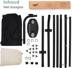 Vita5 Hangmat Met Standaard – 2 Persoons – Incl. Bekerhouder – 205kg Draaggewicht – Beige/Wit 21 Vita5 Hangmat Met Standaard – 2 Persoons – Incl. Bekerhouder – 205kg Draaggewicht – Beige/Wit -Tuinmeubel Winkel 1200x1133 4