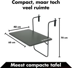 Balkontafel Inklapbaar – Zwart – 60 X 60 X 70 Cm – Hout Balkontafeltje Hangend Balkonbar Balkontafels Opklapbaar Hangtafel Balcony Table – Ophangbaar Voor Aan Het Balkon – Vouwtafel Wandtafel Inklapbare Tafel – Bijzettafel – Buiten Tafeltje Klaptafel -Tuinmeubel Winkel 1200x1136 1