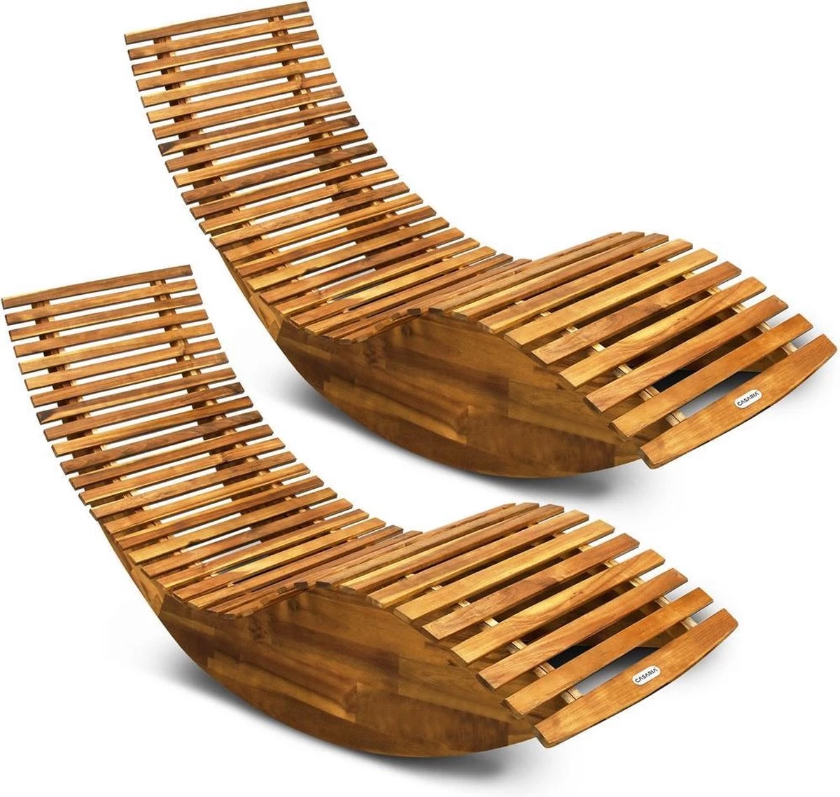 Casaria Ligstoel FSC®-gecertificeerd – Acacia Hout – 2 Stuks 1 Casaria Ligstoel FSC®-gecertificeerd – Acacia Hout – 2 Stuks