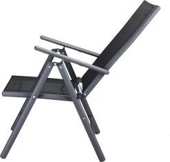 Tuinset 4 + 1 Klapstoelen Tuintafel – Aluminium 80x80cm - Grijs -Tuinmeubel Winkel 1200x1140 1