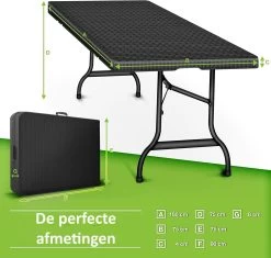 Sens Design Tuintafel Kunststof - Campingtafel Inklapbaar - Rotan-Look -Tuinmeubel Winkel 1200x1142