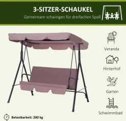 Outsunny Hollywoodschommel 3-zits Tuinschommel Schommelbank Met Dak 3 Kleuren 84A-054 14 Outsunny Hollywoodschommel 3-zits Tuinschommel Schommelbank Met Dak 3 Kleuren 84A-054 -Tuinmeubel Winkel 1200x1147