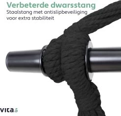 Vita5 XXL Hangstoel | Binnen&Buiten Hangnest | Incl. 2 Kussens En Boekenvak | Volwassenen&Kinderen | Hangmatstoel Tot 225kg | Donkergroen 18 Vita5 XXL Hangstoel | Binnen&Buiten Hangnest | Incl. 2 Kussens En Boekenvak | Volwassenen&Kinderen | Hangmatstoel Tot 225kg | Donkergroen -Tuinmeubel Winkel 1200x1152