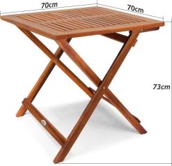 Casaria Bijzettafel Acacia Hout- Inklapbaar - 70x70x73 Cm Bruin 13 Casaria Bijzettafel Acacia Hout- Inklapbaar - 70x70x73 Cm Bruin -Tuinmeubel Winkel 1200x1154 1