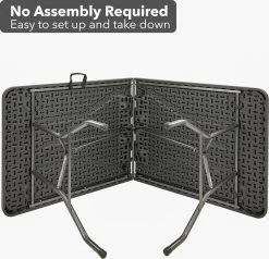 MaxxGarden Vouwtafel - Zwart - Rotanlook - 180x75x74 Cm -Tuinmeubel Winkel 1200x1156 4